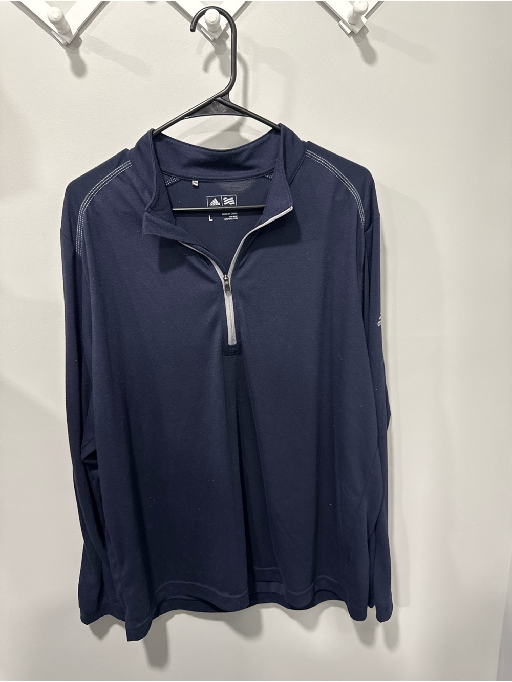 Adidas quarter zip size large